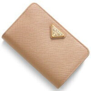 Prada Saffiano Triangle Bifold Wallet Triangular Logo Plate Cipria Pink Peugeot